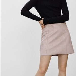 Babaton suede mini skirt